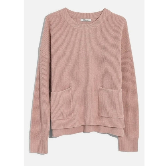 Madewell Patch Pocket Pullover Sweater pink small - Picture 10 of 11